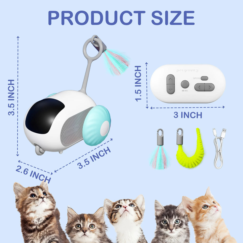  2-Speed Automatic Moving Remote Control Smart Cat Rechargeable Toy