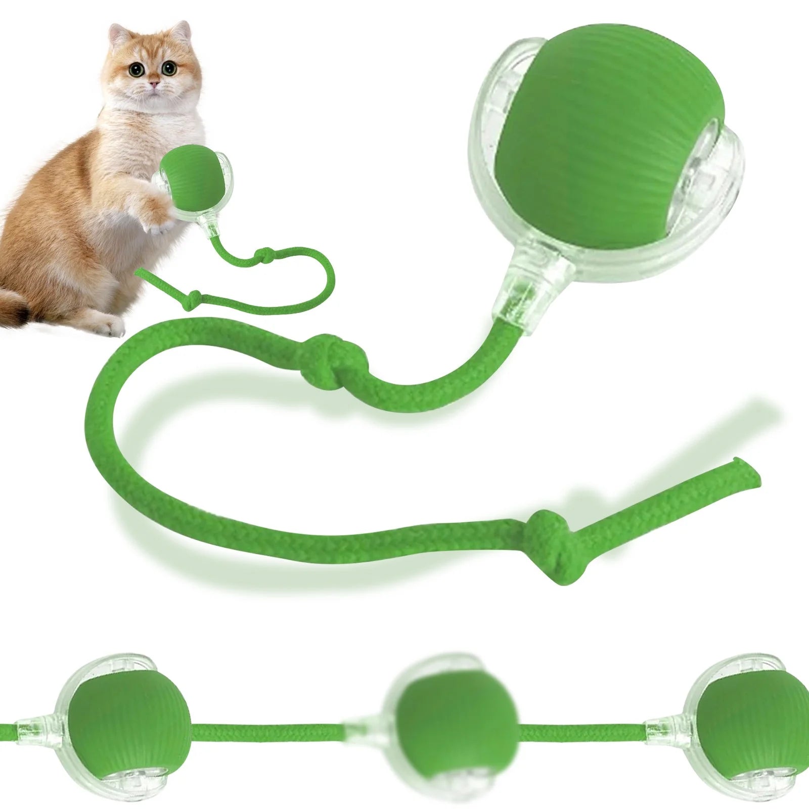 Interactive Cat Toy Ball, Smart Self Rolling Interactive Ball 