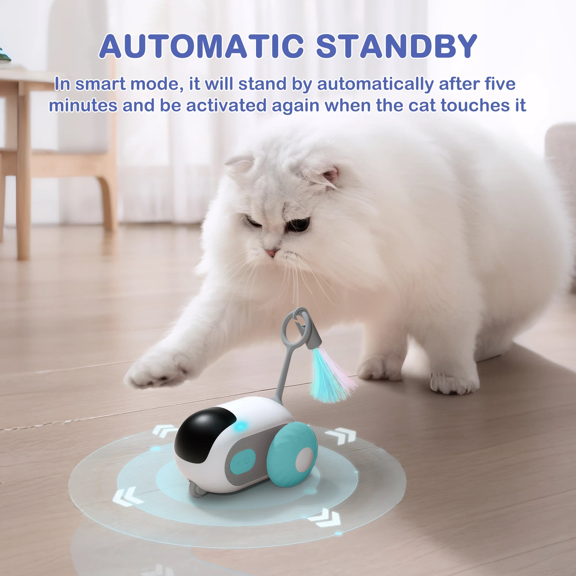  2-Speed Automatic Moving Remote Control Smart Cat Rechargeable Toy