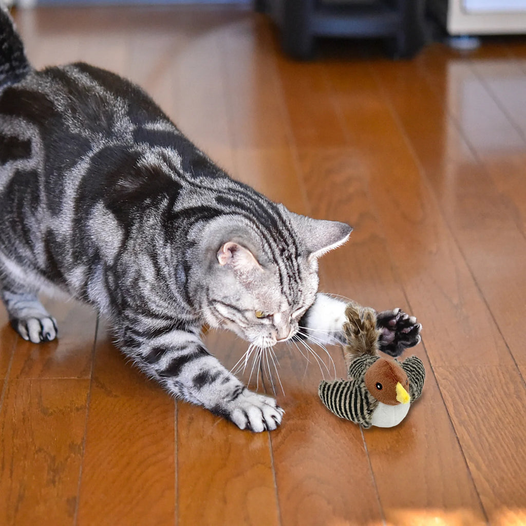 Interactive Electronic Cat Toy, Automatic Chirping Bird 