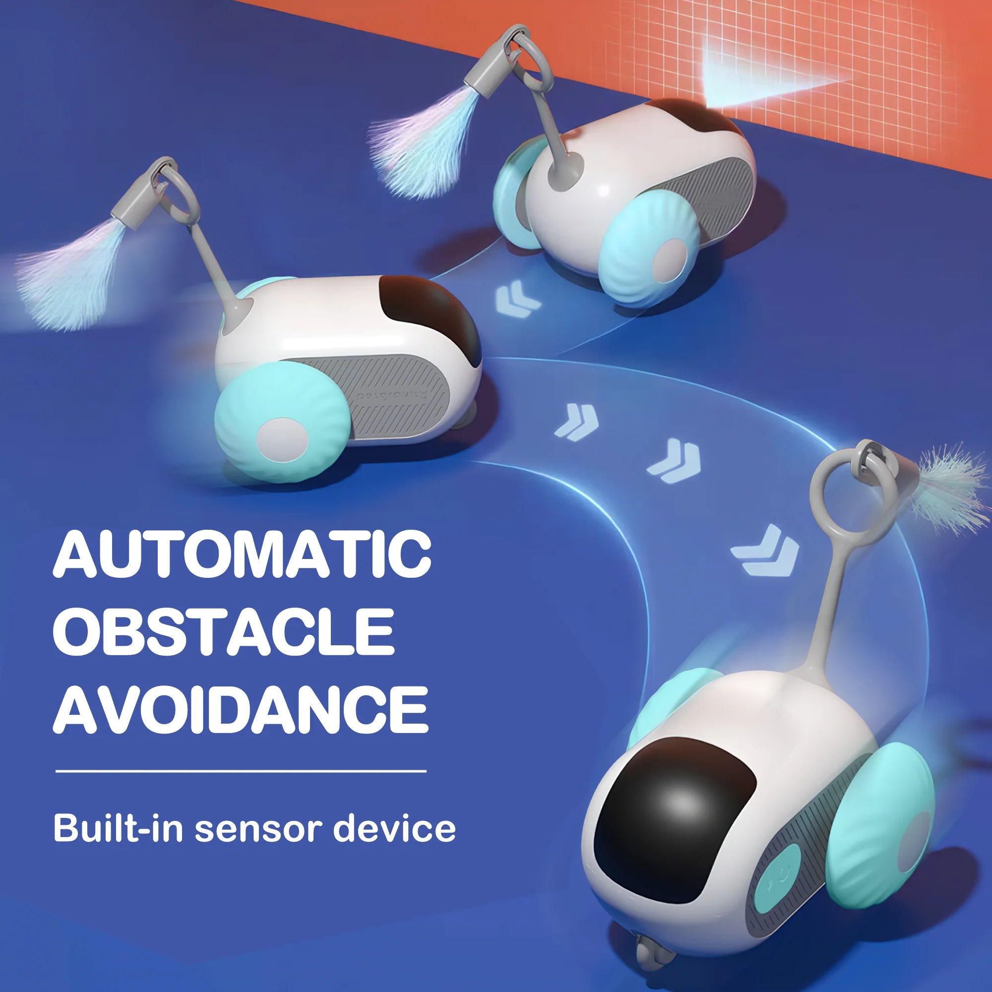  2-Speed Automatic Moving Remote Control Smart Cat Rechargeable Toy