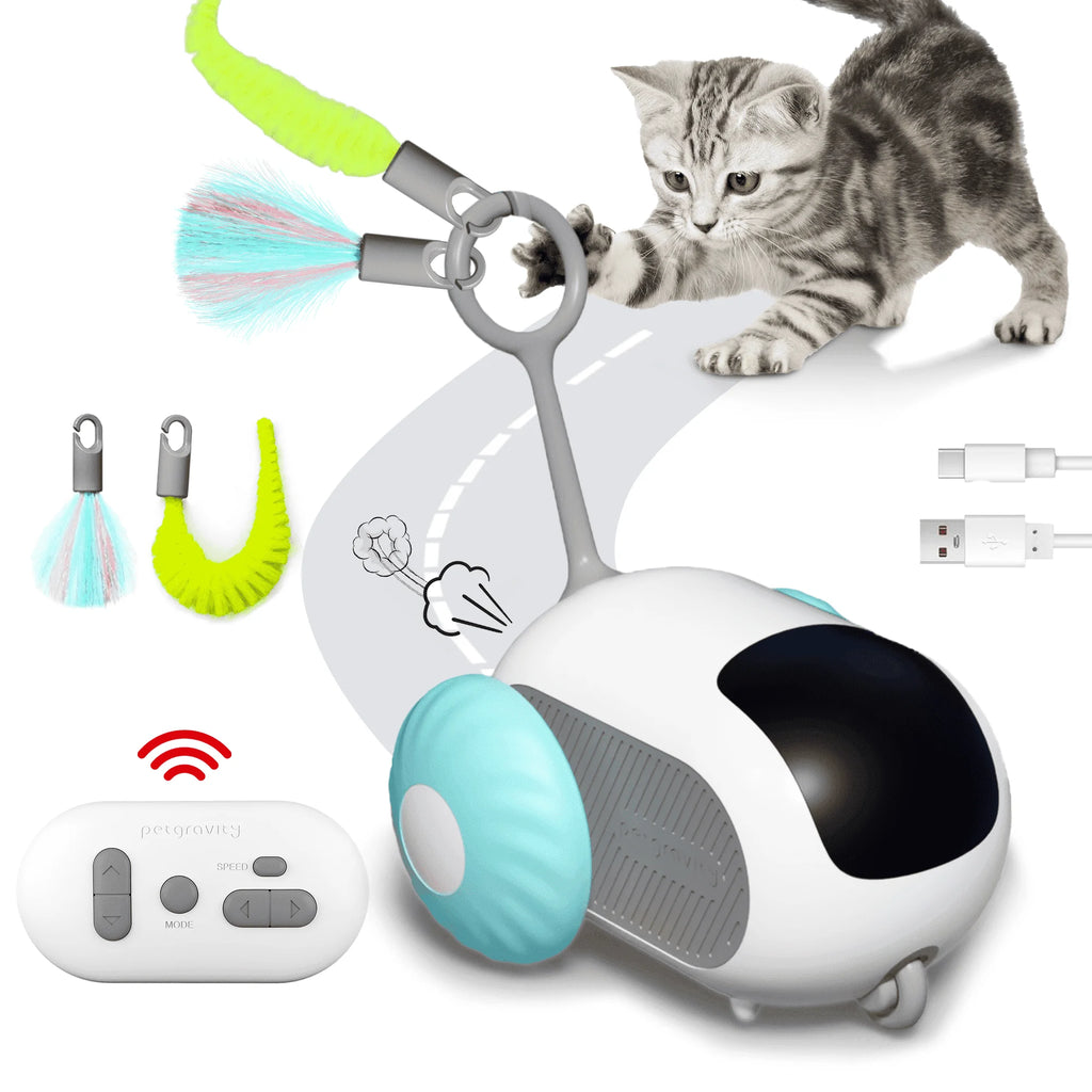  2-Speed Automatic Moving Remote Control Smart Cat Rechargeable Toy