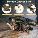 Interactive Electronic Cat Toy, Automatic Chirping Bird 