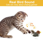 Interactive Electronic Cat Toy, Automatic Chirping Bird 