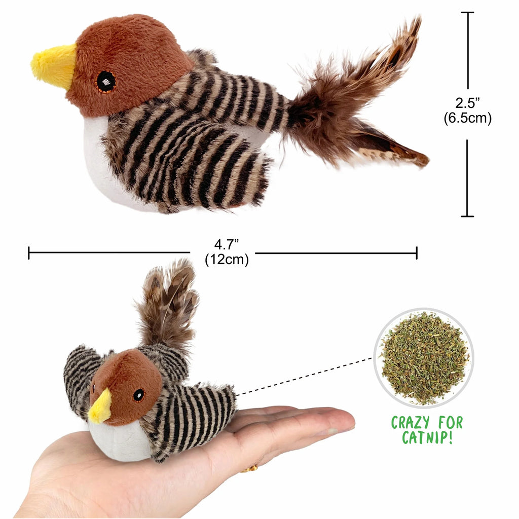 Interactive Electronic Cat Toy, Automatic Chirping Bird 